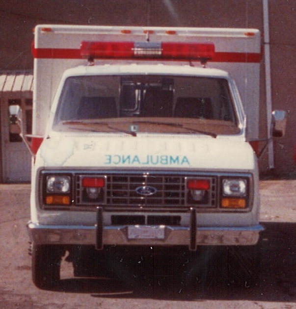 1987 Ford / Swab ambulance front